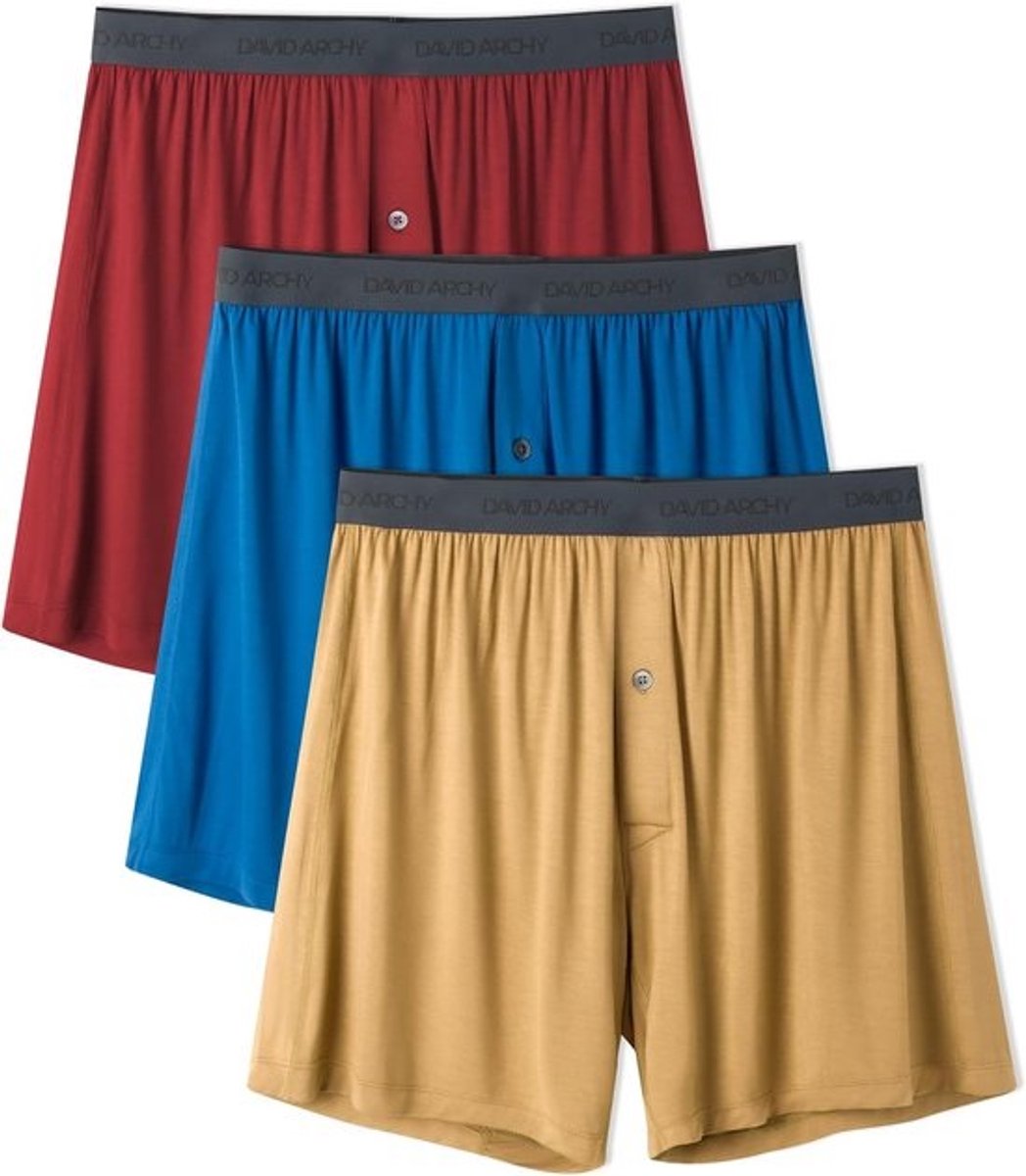 Heren Boxershorts met Knoopje en Open Kruis - Zacht Ondergoed (3 of 5 Pack)