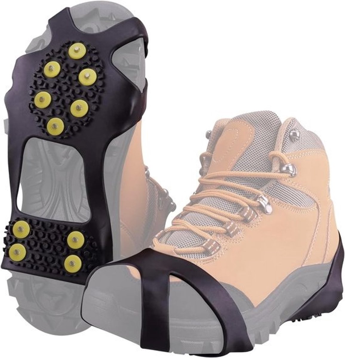 Anti-slip schoen spikes met 8 tanden voor wandelen en bergschoenen (maat 40-47)