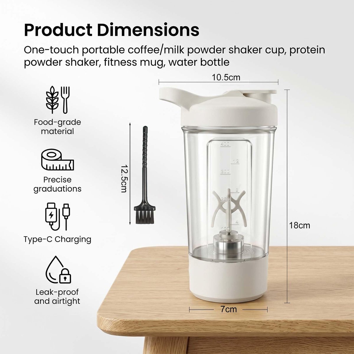 Elektrische shaker 400 ml eiwitfles shake shake automatische shak shak - ShopVlot