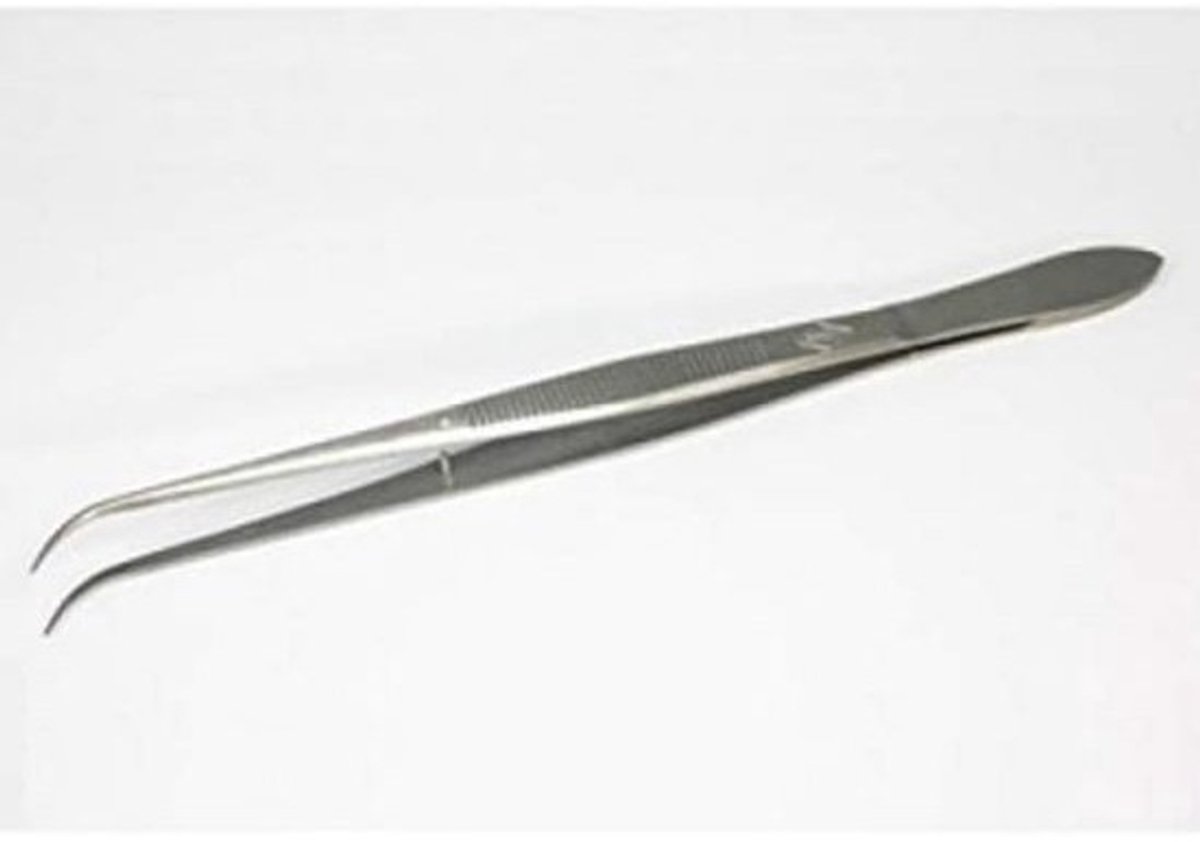 Weller Erem 23SAM160 Lange Pincet met Gebogen Binnentips en Gekartelde Vingergrepen 160mm