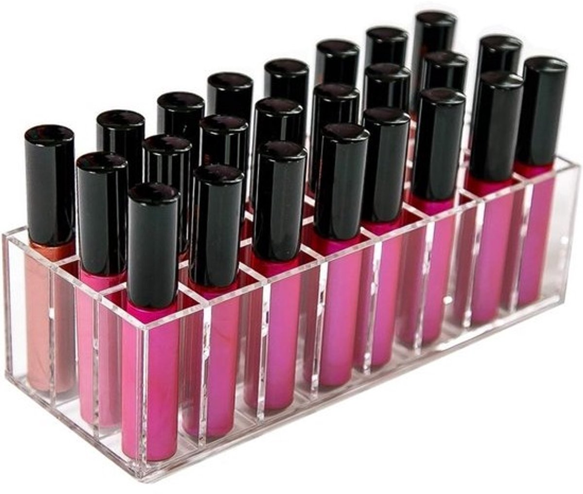 Doorzichtige Acryl Organizer voor 24 Lipglosses en Make-up