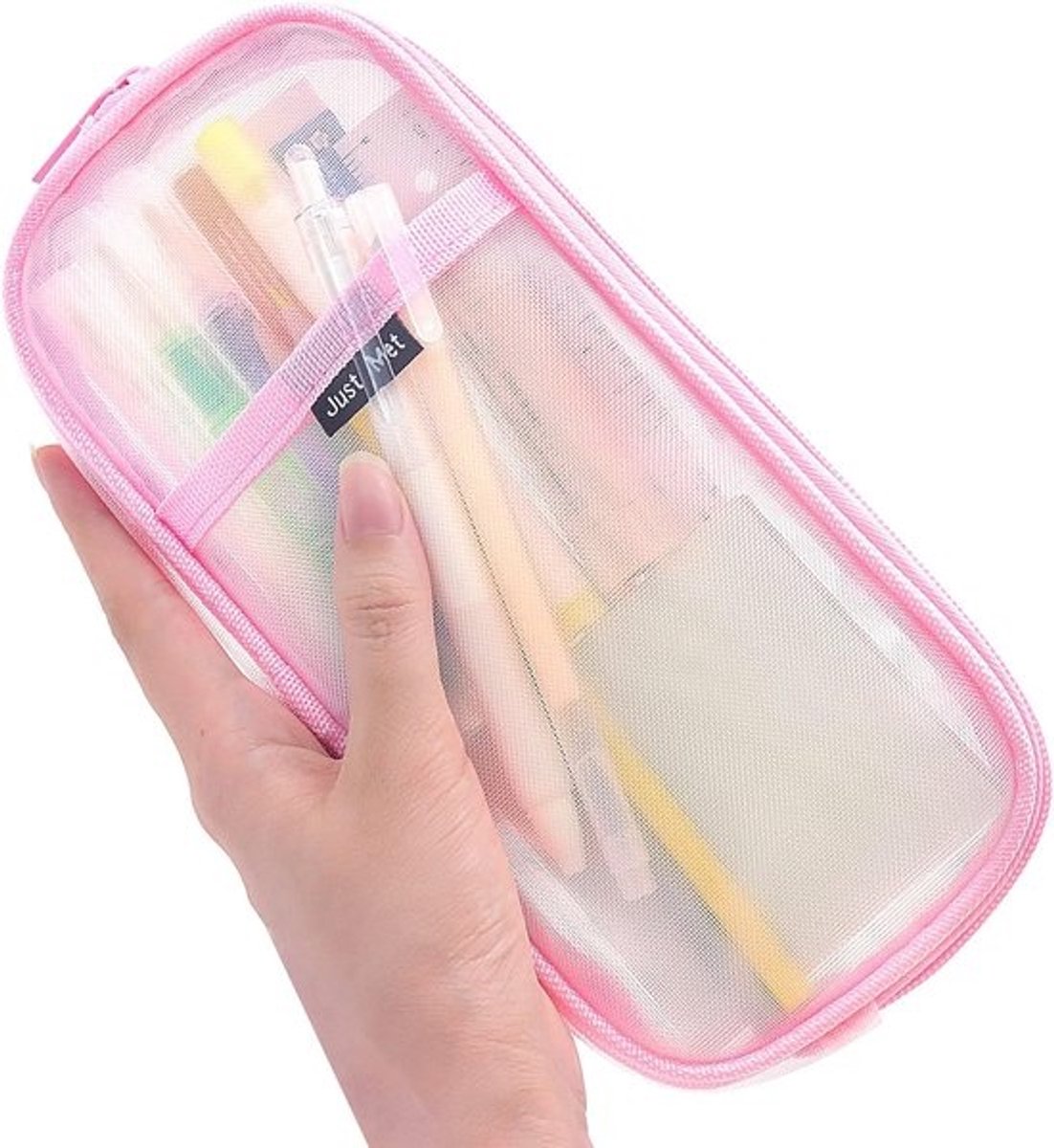 Transparante Make-up Tasje Roze voor Reizen en Toiletartikelen
