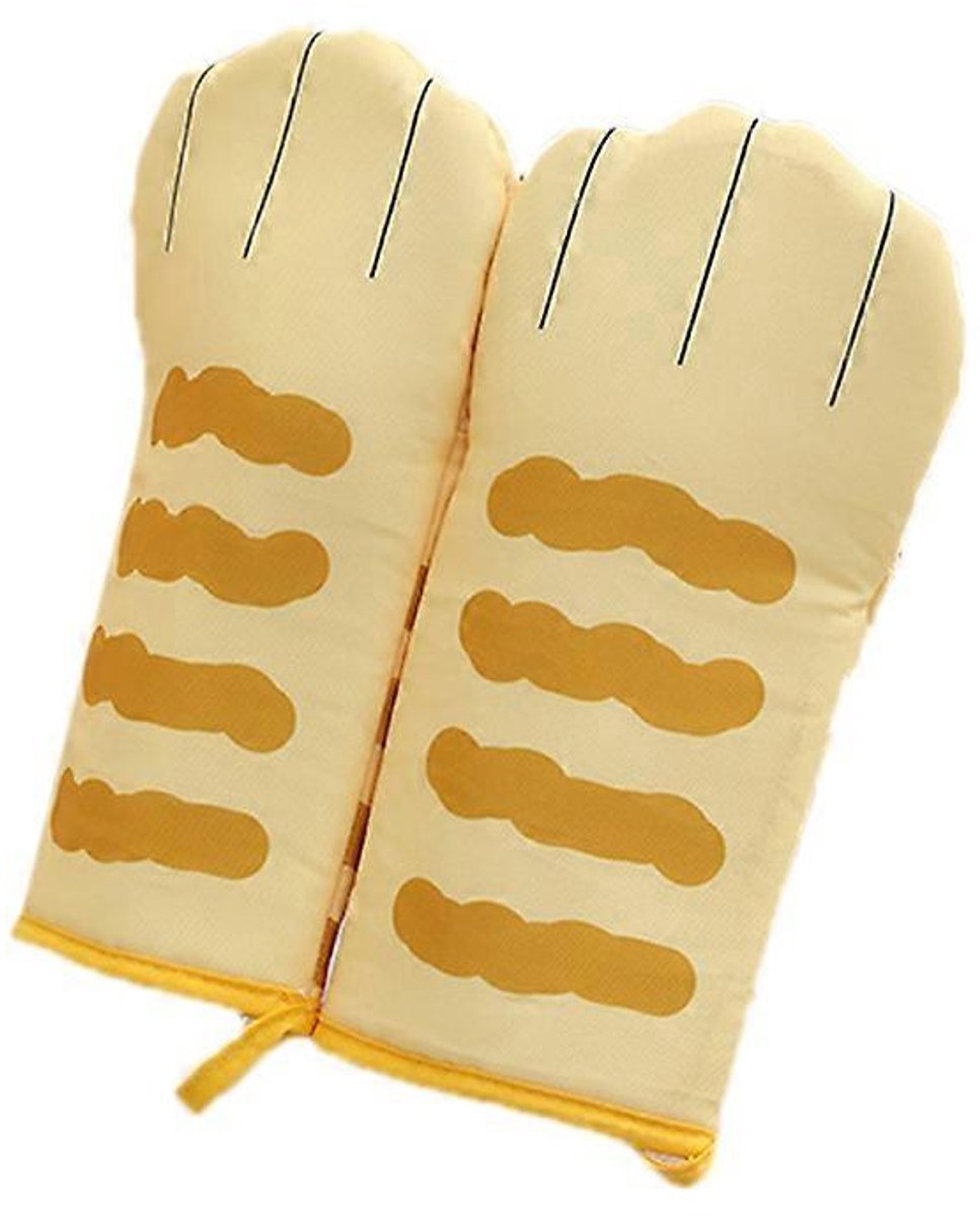 Ovenwanten- hittebestendige beschermende polyester keukenhandschoenen voor bakken- grillen en barbecueën