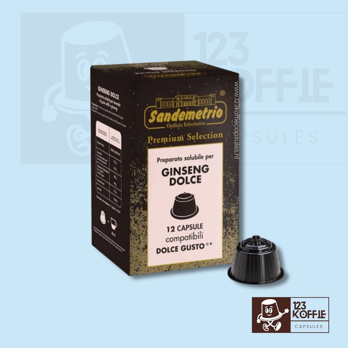 Ginseng koffie capsules Dolce Gusto 12 stuks Sandemetrio