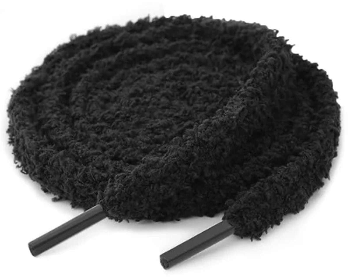 Fluffy Veters | Zwart | 120cm | 13mm | Schoenaccessoires - Schoenveters