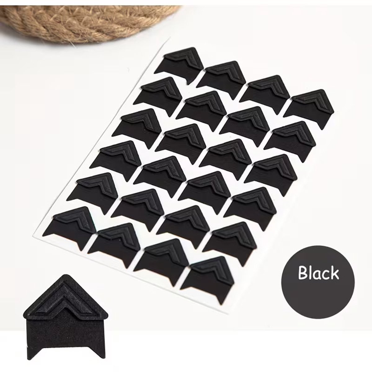 120 Stuks Zelfklevende Fotohoekjes – Fotoplakkers voor Fotoalbum & Scrapbooking – 5 Vellen – Foto Stickers voor Foto’s, Kaarten & Knutselen – Zwart