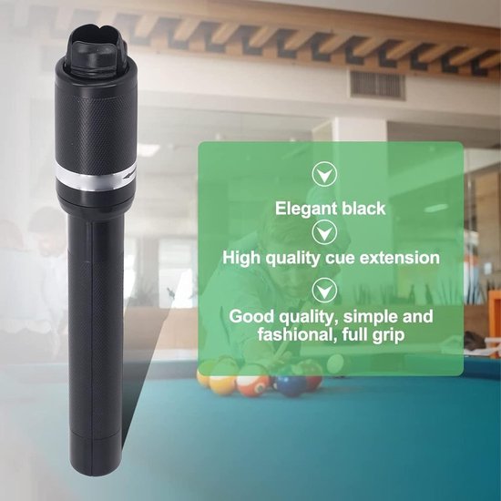 Pool Cue Verlengset - Billiard Stok Verlenging met Sterke Grip voor 9 Ballen, Inclusief 2 Stukken, Perfect voor Spelers — afbeelding 3