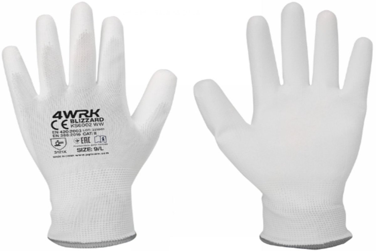 Werkhandschoenen-Veiligheidshandschoenen-Montagehandschoenen-BLIZZARD WW-Goede handventilatie -12 paar maat- 8/M