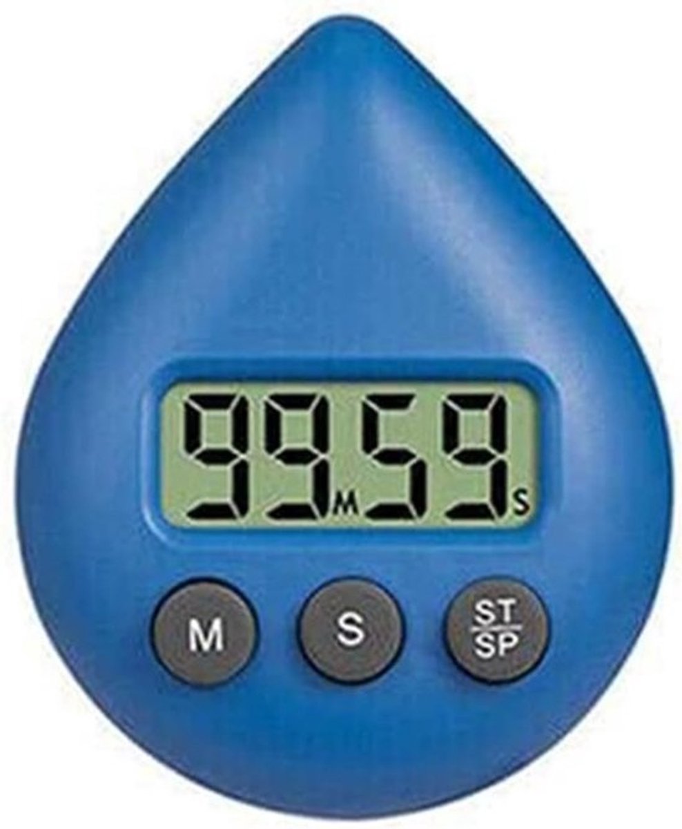Digitale Badkamer Klok - Douche Klok Timer - Tijd Management - Waterdicht Ontwerp - Temperatuur Vochtigheid - Blauw