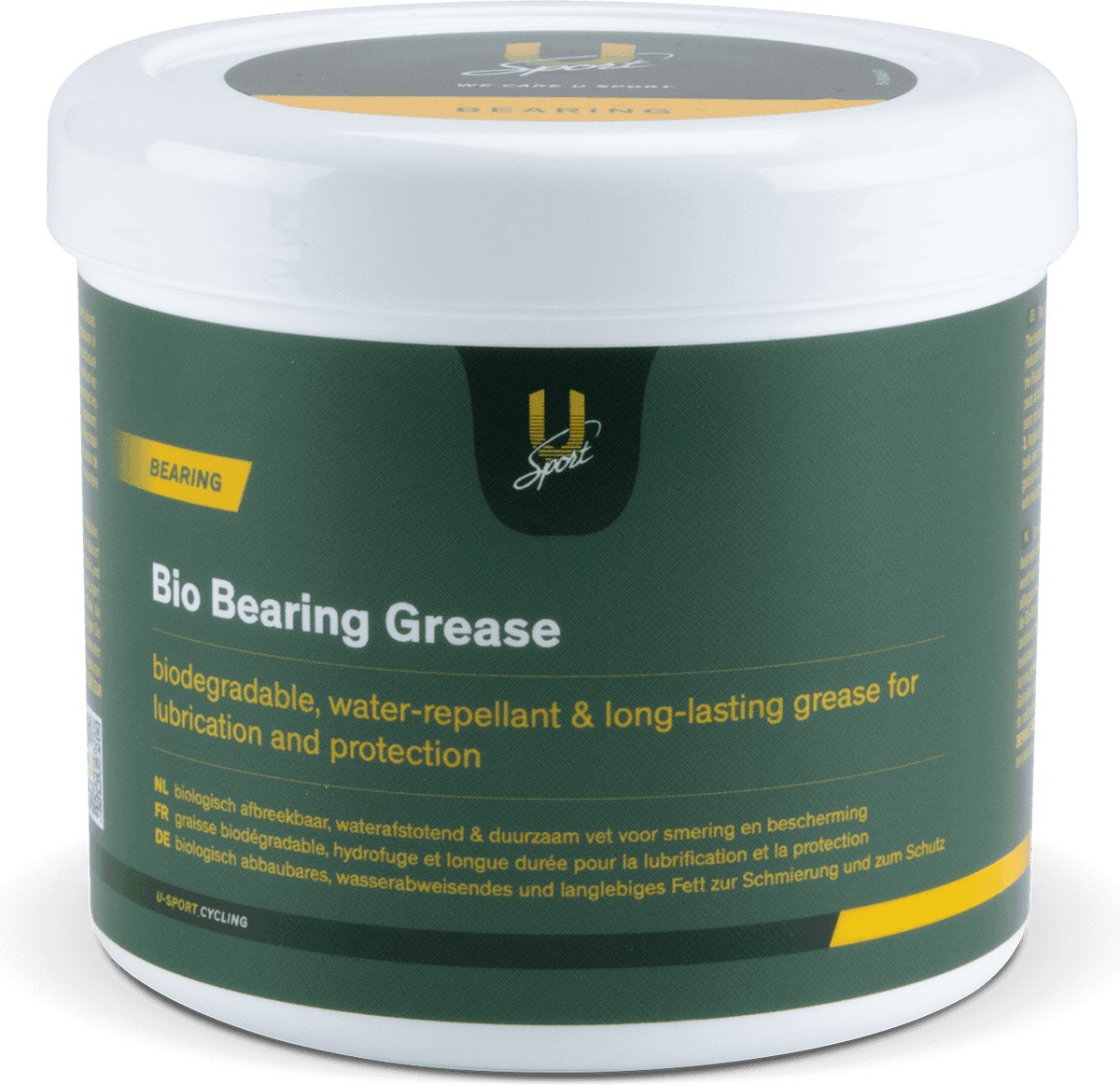 U-Sport Bio Bearing Grease - 400 ml - Biologisch Afbreekbaar Lagervet - Waterbestendig Vet voor Fietslagers