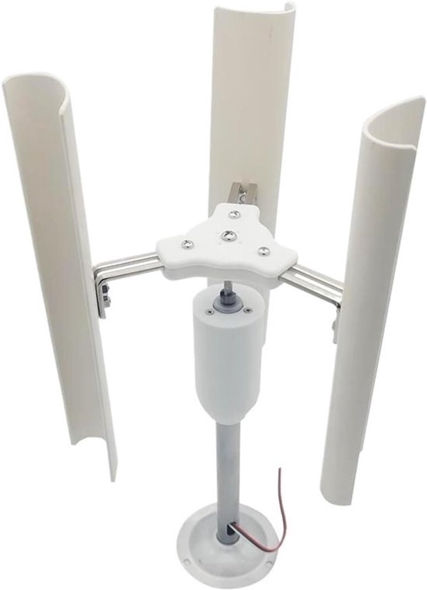 Mini Windturbine Generator - Kleine Windmolen - Energie Opwekken - Stil Geluidloos Ontwerp - 3 Bladen - Wit