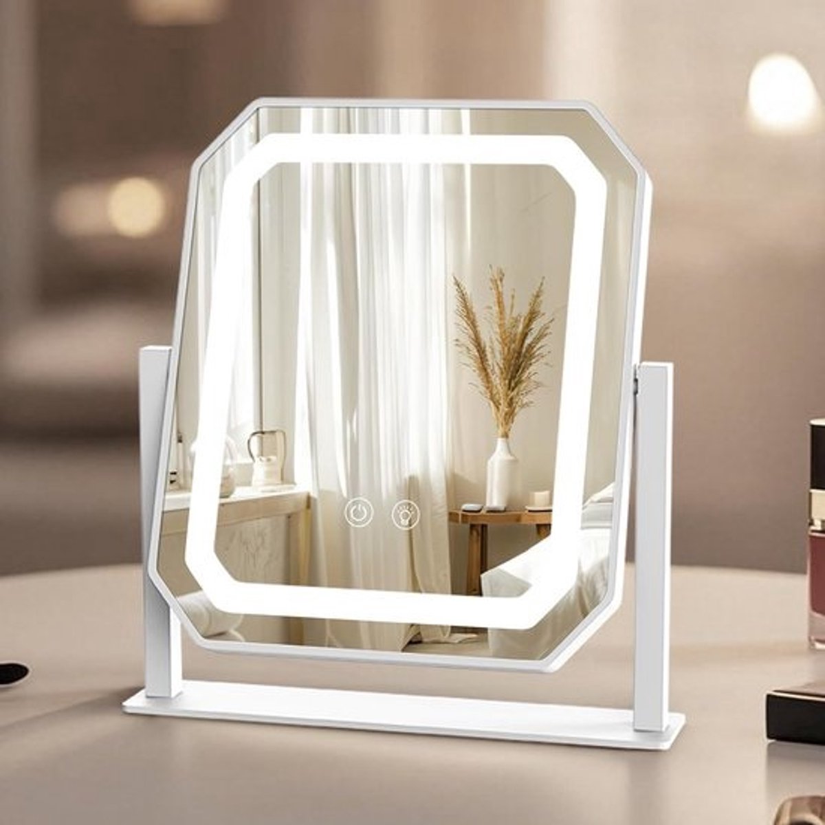 Verlichte Make-up Spiegel met 3 Kleurtemperaturen en Touch-bediening