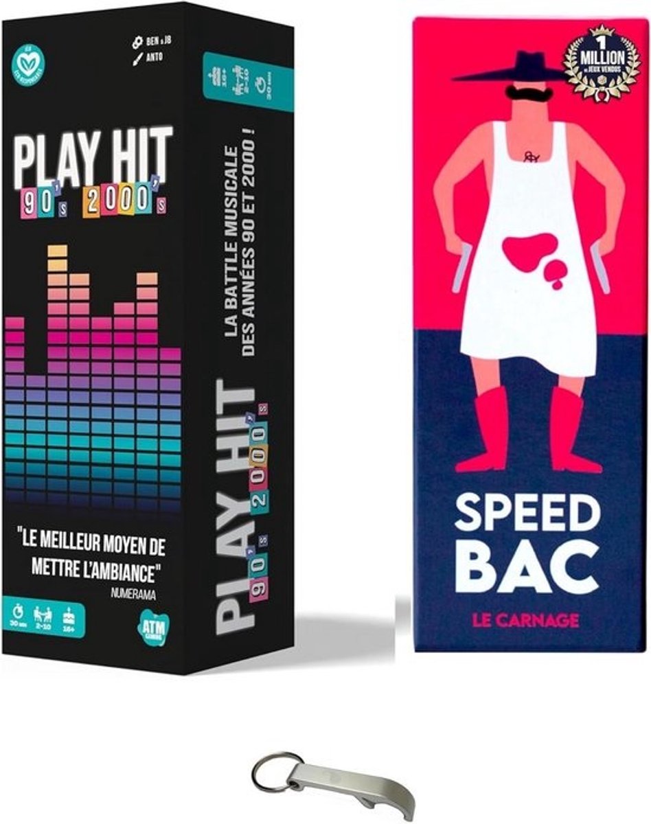 Muziek Quiz en Sfeer Spel Set: Jaren 90 2000 Hits & Snel Taalspel