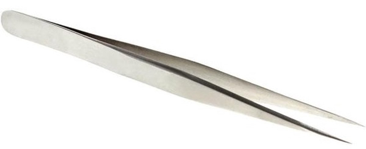 Fijne Punt Pincet - Precisie Pincet Reparatie Pincet - Elektronica Reparatie - Anti-Magnetisch Anti-Zuur - 14 cm - Zilver