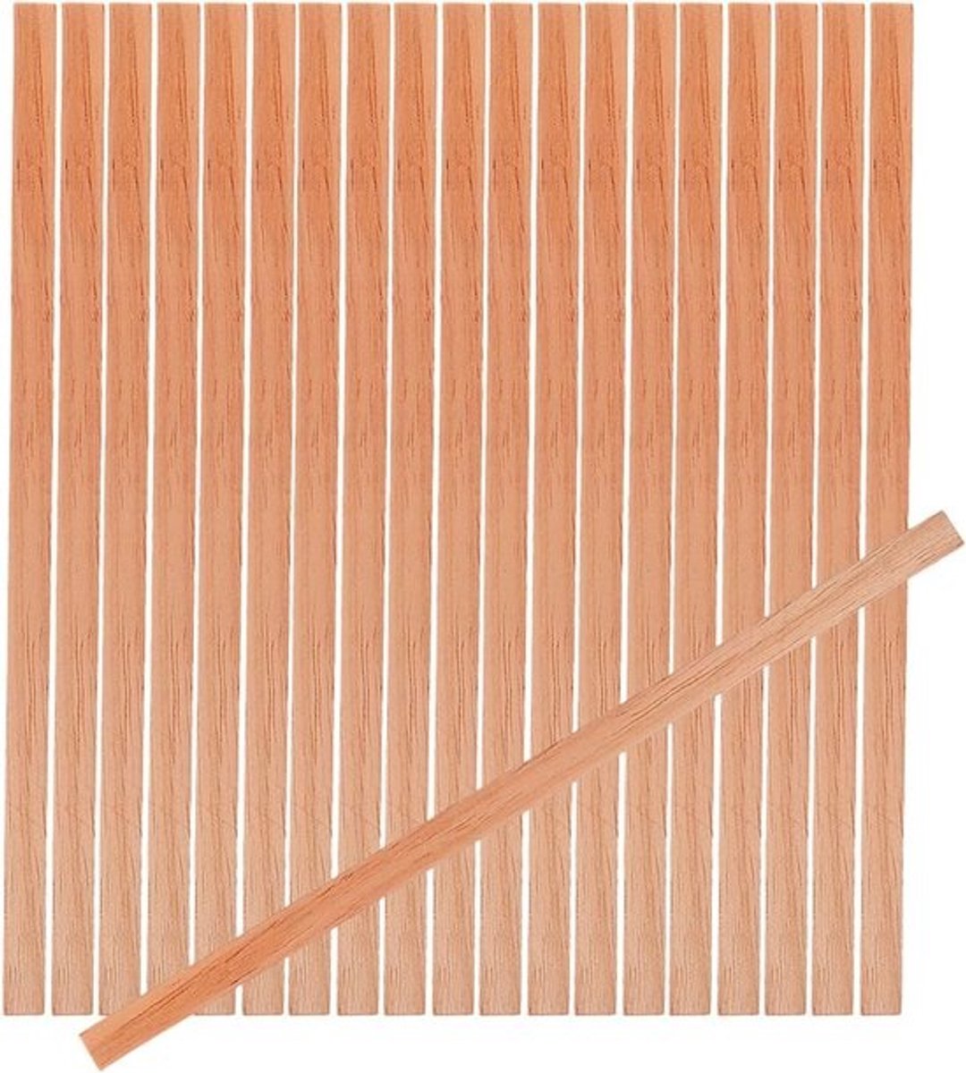 Cederhouten Latjes - Rooksticks Morsstrips - Sigaar Aansteken - Natuurlijke Geurversterker - 24 x 1.3 x 0.1 cm - Beige