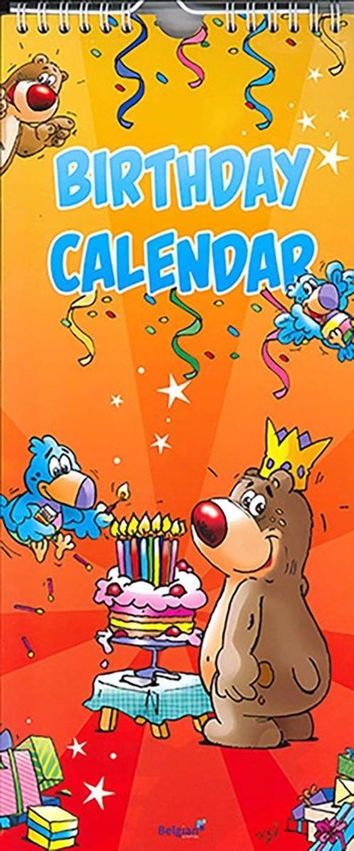 Birthday Calender Beertjes -Verjaardags kalender -Nederlandse & Engelse tekst - Met afknipbare verjaardagskaart kaarten - Gratis verzonden