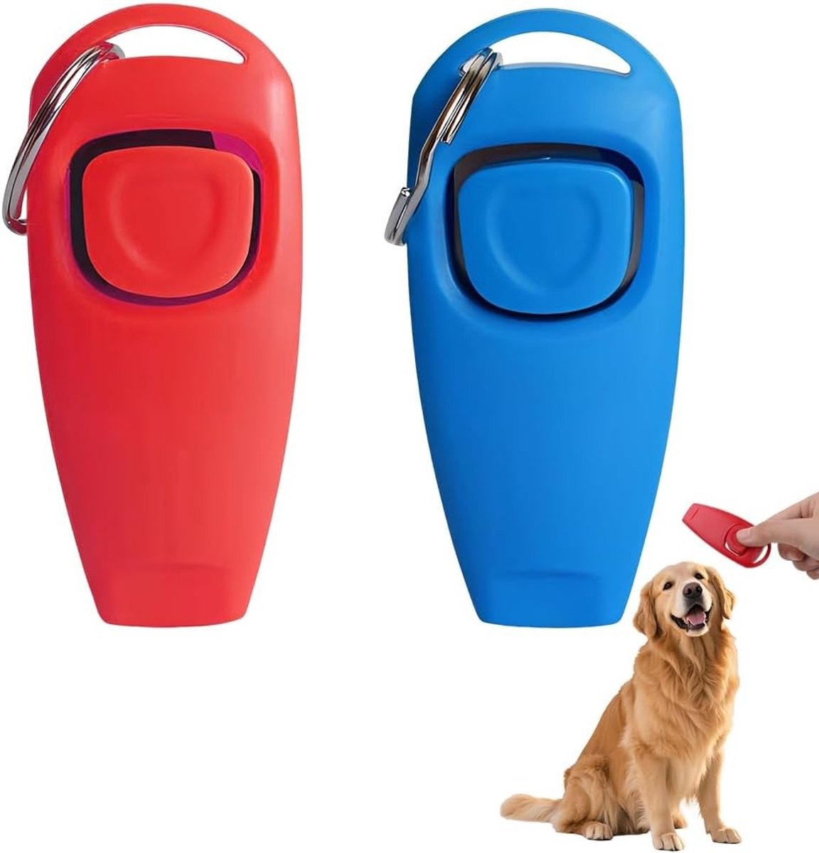Clicker voor Honden en Katten - 2-in-1 Trainingshulpmiddel met Fluitje voor Effectieve Dierenopleiding en Positieve Bekrachtiging