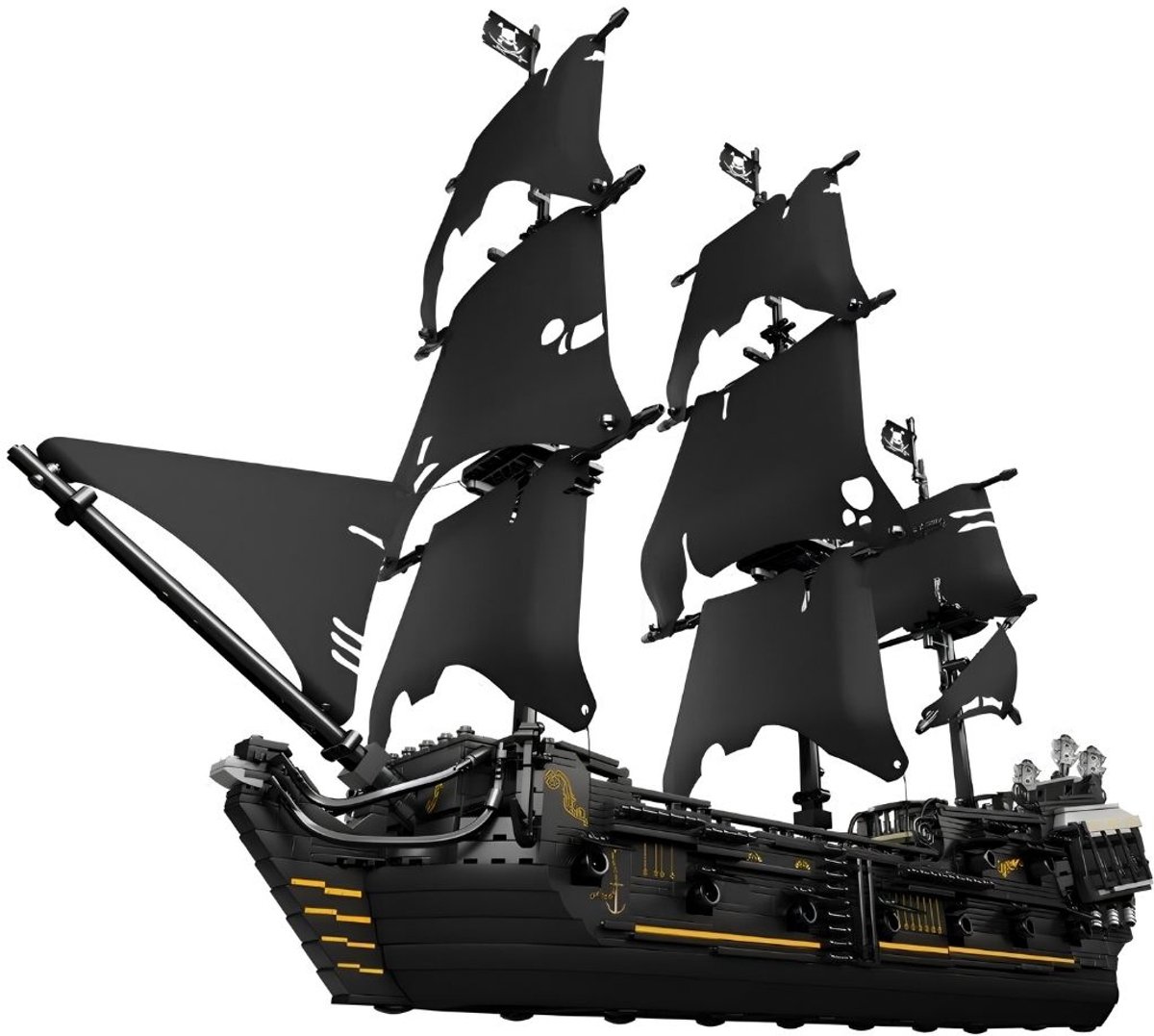 Mould King Black Pearl XL Ship of the Pirates mega bouwset | Caribbean Adventure Modelbouw | Educatief Creator STEM piratenschip speelgoed bouwpakketten voor kinderen & volwassenen | DIY piraten boot | Bouwdoos 3180 bloks