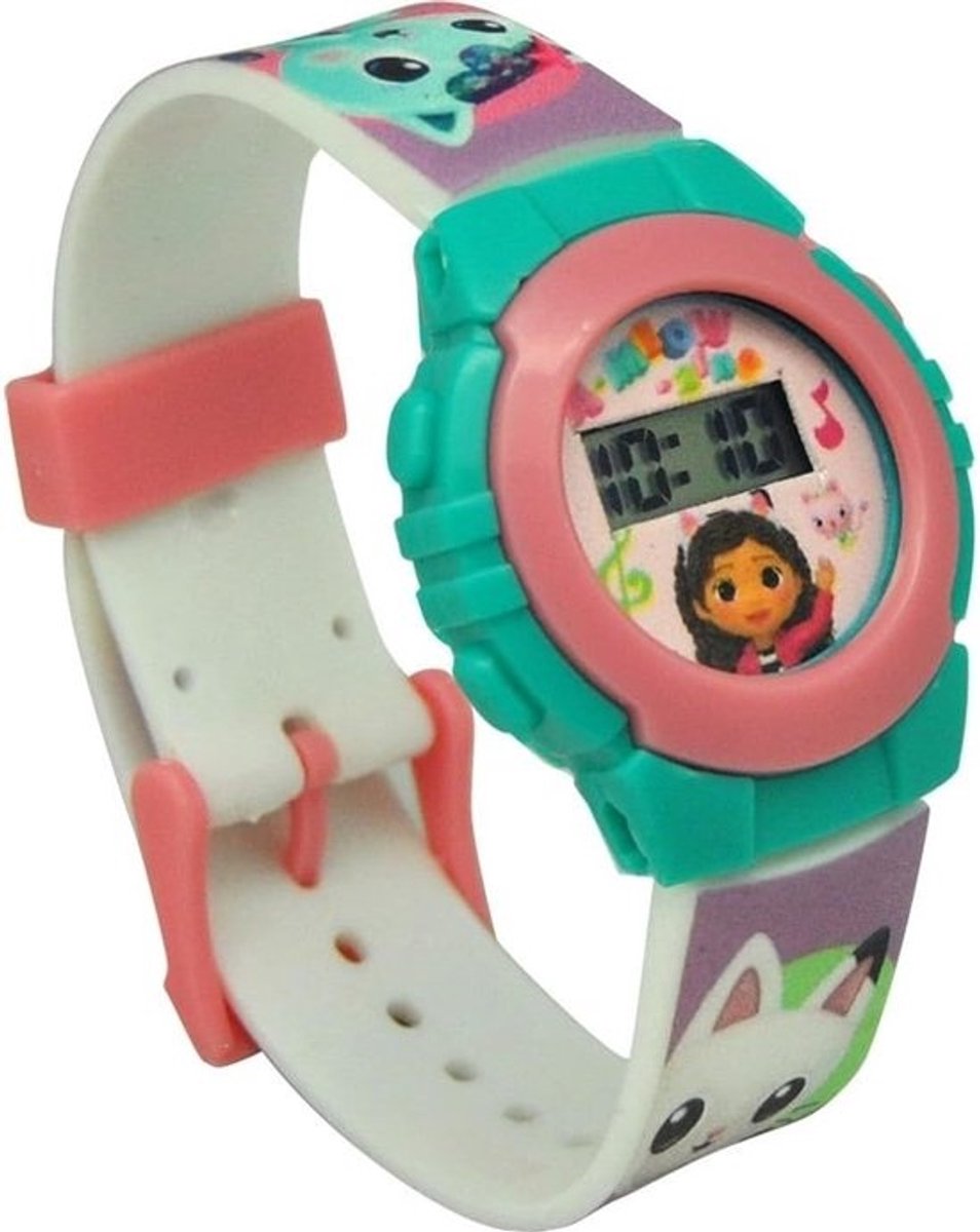 Digitaal Poppenhuis Horloge - Kindertijdweergave - Poppenhuis Spelen - Interactief Speelgoed - Kleine Afmeting - Roze