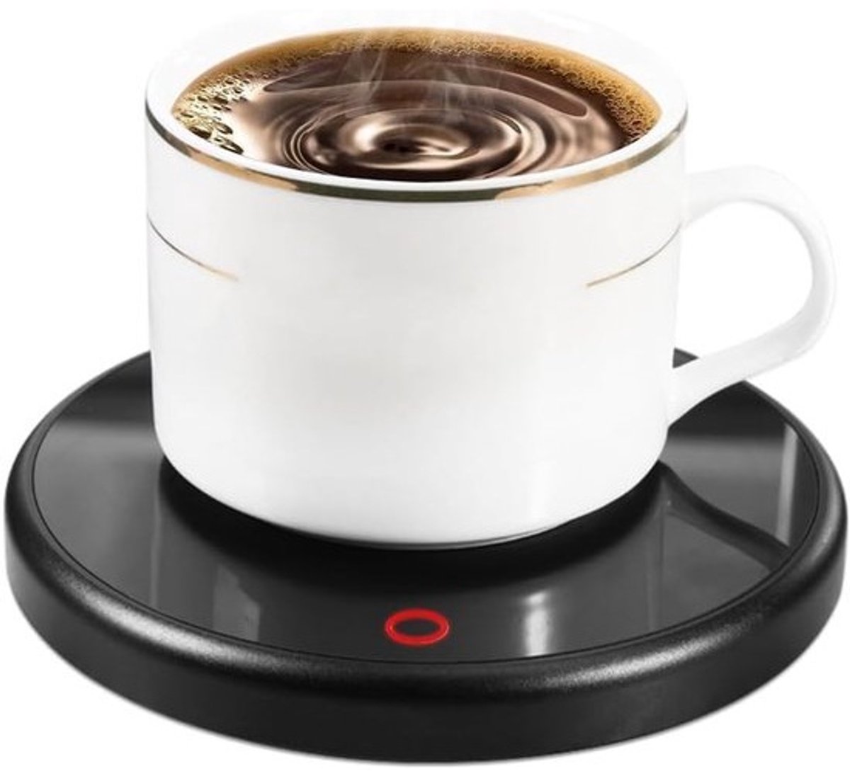 Elektrische Kopjeswarmer - Drankverwarmer Bureau - Warme Drank Houden - Automatische Uitschakeling - Twee Temperatuurstanden - Zwart