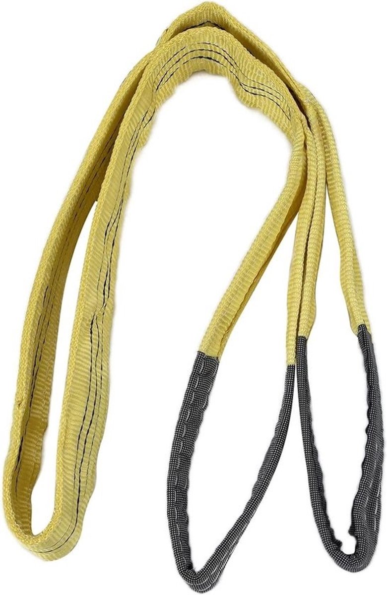 Hijsband Platte Takelband - Bevestigingsriemen Hefband - Materiaal Transport - Hoge Sterkte PES Materiaal - 5 meter - Geel