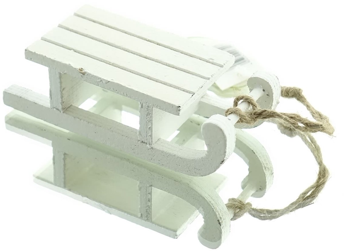 Gasper Kersthanger Slee Wit 11 cm - Hout