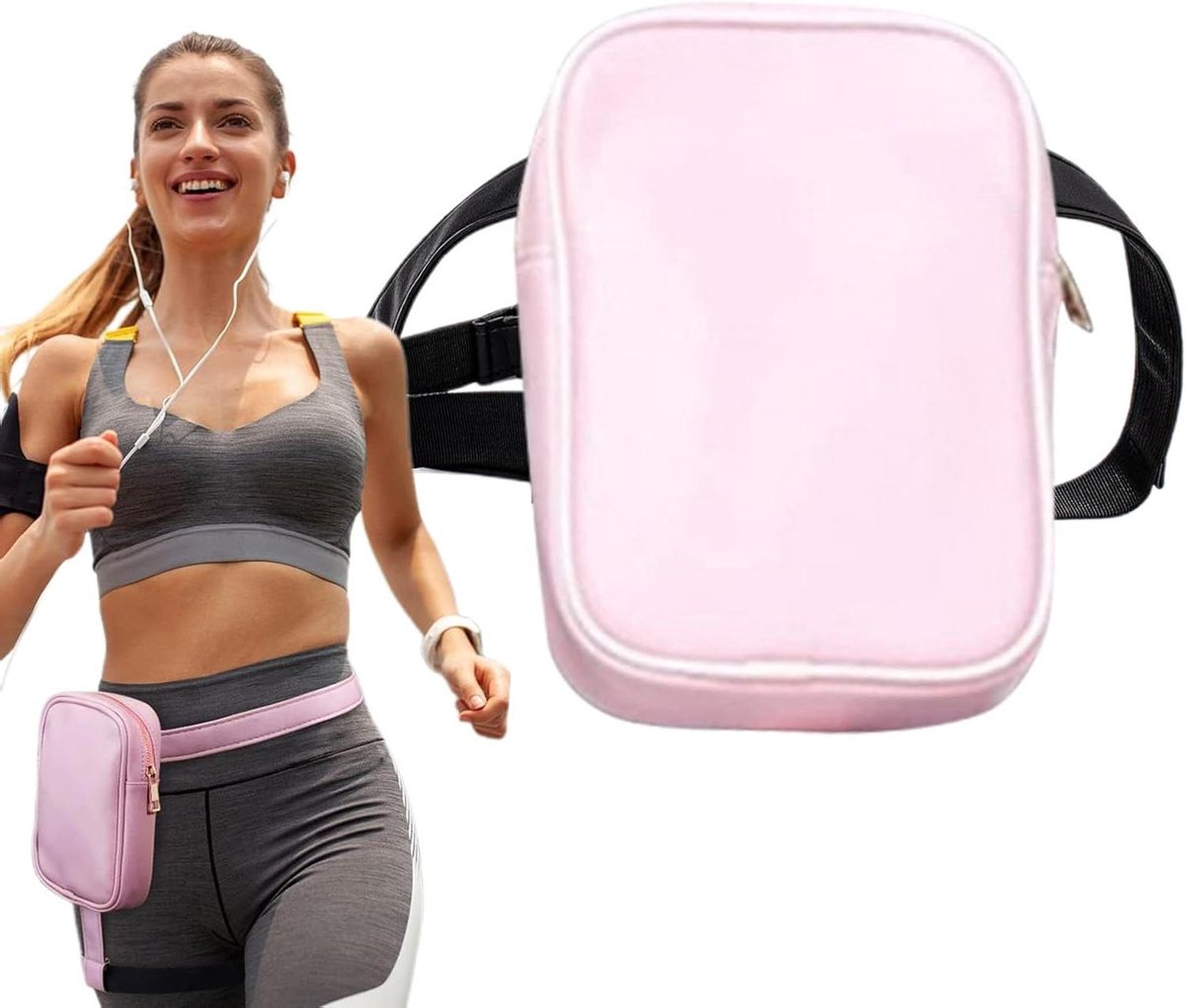Dijbeentas Dames - Nylon Tas - Outdoor Activiteiten - Dubbele Gesp - 197 x 163 cm - Roze