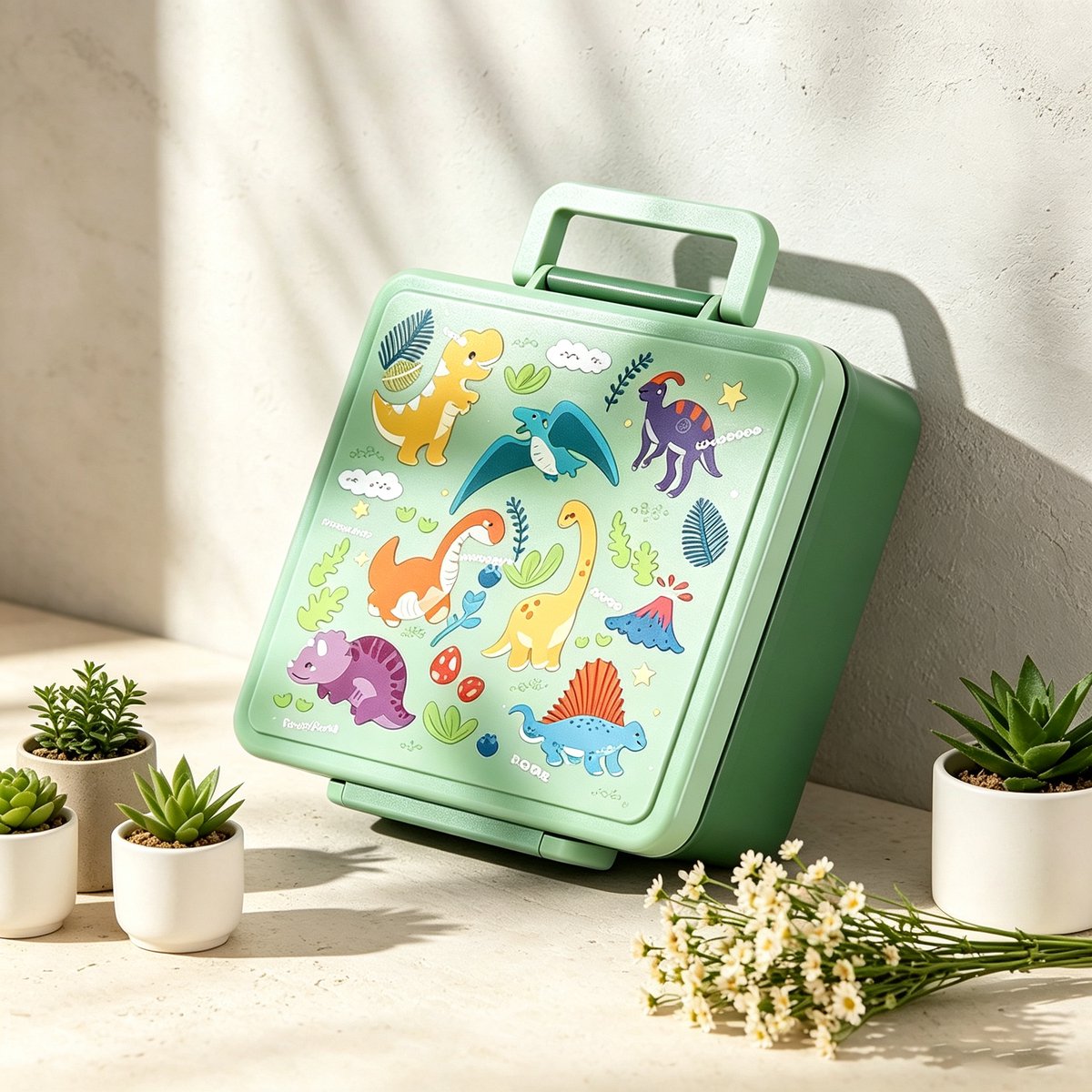 Groente lunchbox voor studenten inhoud 1800 ml inclusief een soepkom van 300 ml en 5 lekvrije compartimenten BPA-vrij geschikt voor school reizen en picknicks afmetingen 22 × 15,2 × 7,4 cm