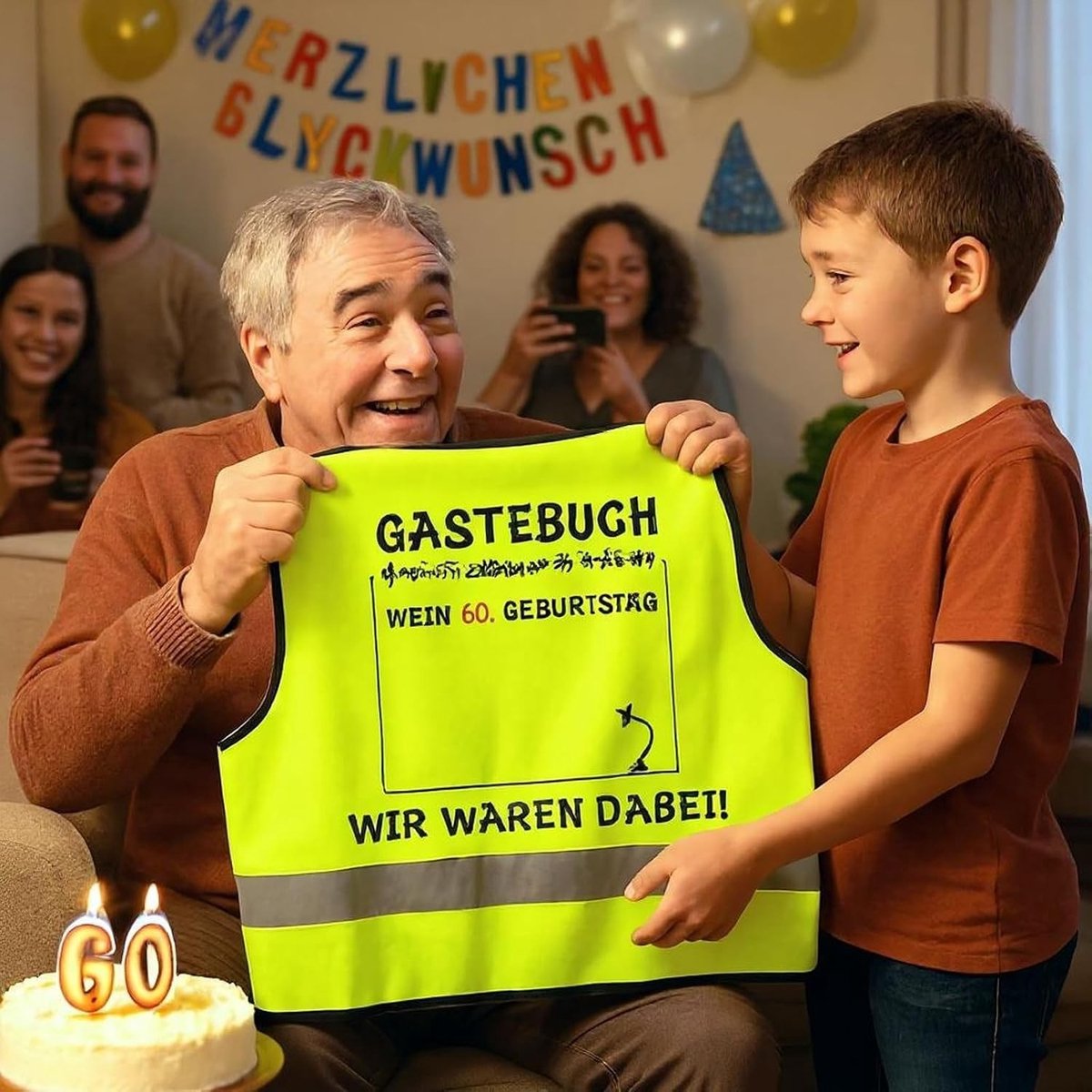 Grappig verjaarscadeau voor mannen van 18 tot 60 jaar - Verjaardagsvest met kaart - Uniek en origineel cadeau voor hem
