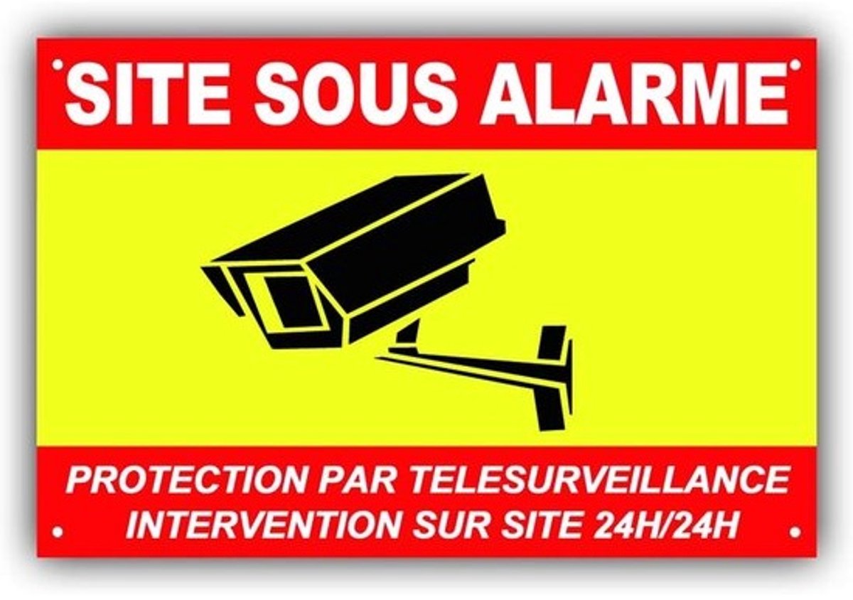 Bewakingsbord - Alarm sticker - Beveiliging woning - Weerbestendige opdruk - 150 x 100 mm