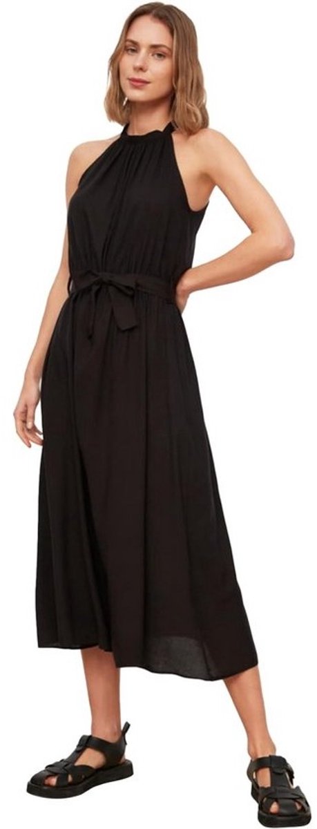 Kaki Cocktailjurk met Riem voor Dames
