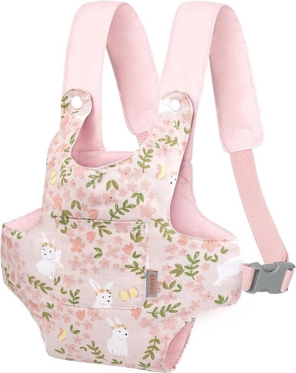Doll draagzak vanaf 3 jaar - comfortabele buikdraagzak voor poppen en knuffels - verstelbare schouderbanden - speelgoed voor rollenspel - knuffeldraagzak - kinderdraagzak - knuffelzak - speelgoedaccessoire