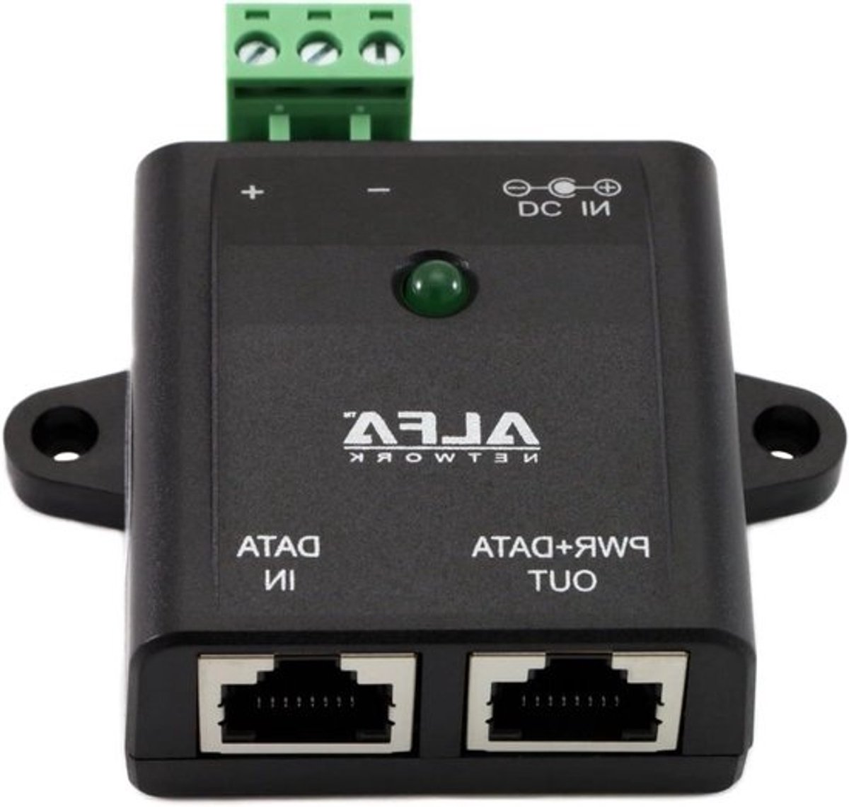 Gigabit PoE Injector met Redundant Voeding en Reset Functie