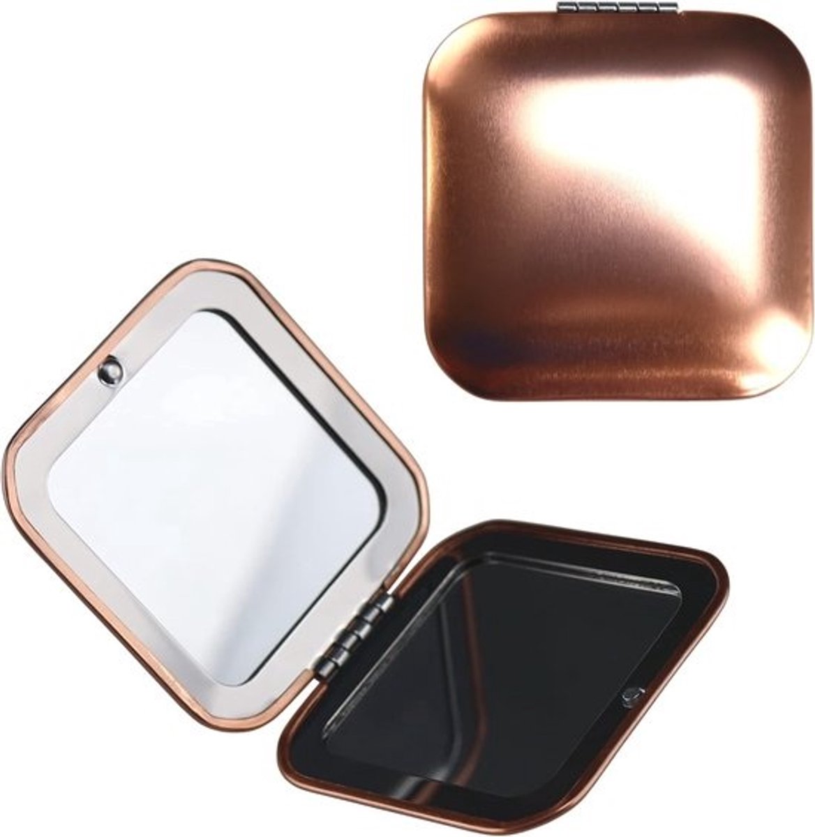 Compacte spiegel - Make-up spiegel - Snel bijwerken - Vergrotend 3x - 2x2 Inch - Roségoud