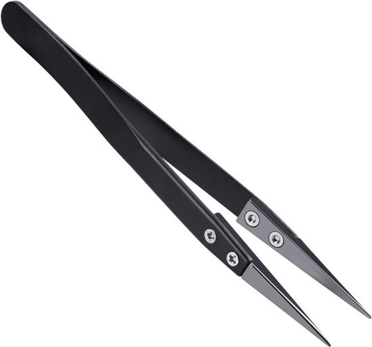 Keramisch Pincet - Hittebestendig Precisie - Elektronica Reparatie - Niet-geleidend Materiaal - 13 cm Lengte - Zwart
