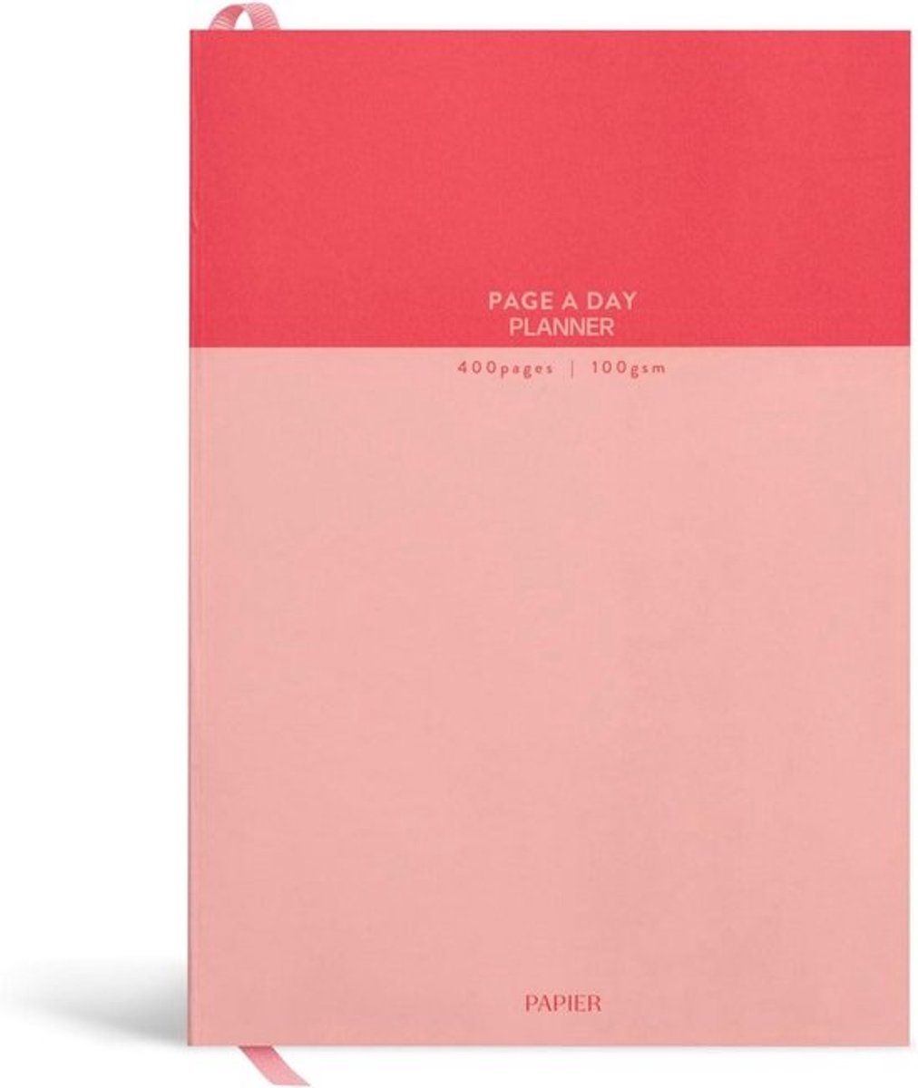 Ongedateerde dagelijkse planner A5 - Roze - Notitieboek voor persoonlijke en werktakenlijsten