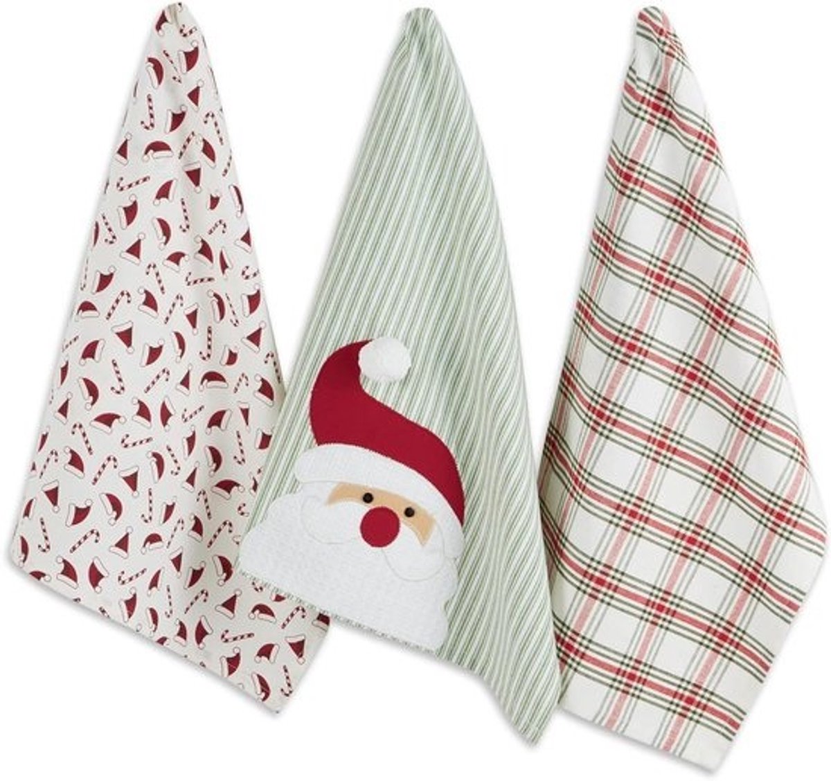 Vaatdoeken Set - Keukendoeken Theedoeken - Keuken Schoonmaken - Decoratief Feestelijk Ontwerp - 45x70 cm - Kerstman