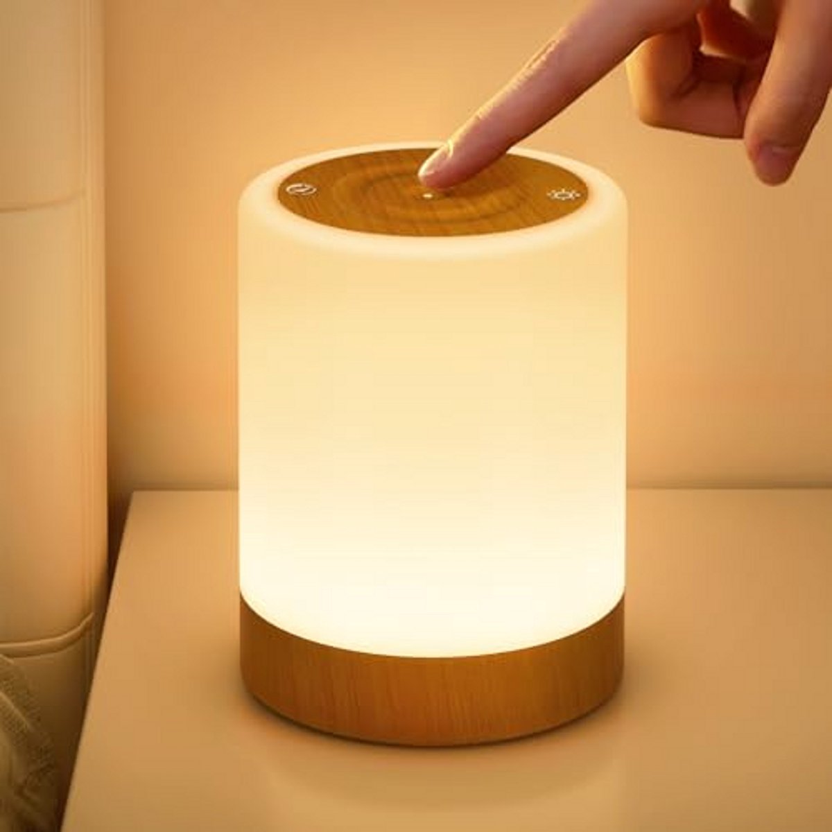 Dimbare Tafellamp met Touchbediening, Oplaadbare LED Nachtlamp, 256 RGB Kleuren, 5 Modi, Timer voor Slaapkamer