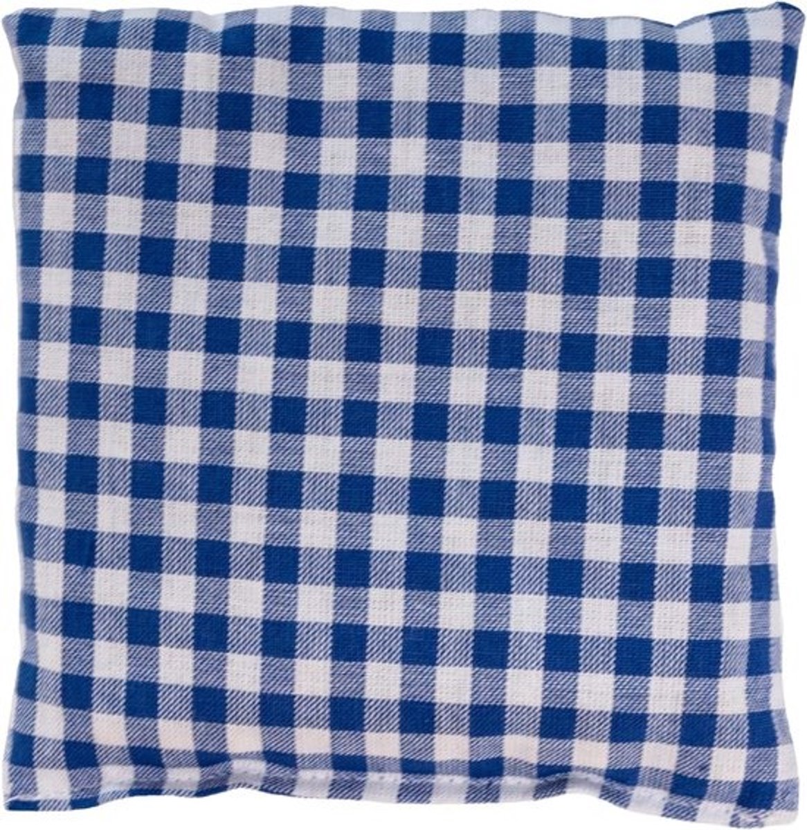 Kersenpitkussen 12x12 cm Blauw Wit - Warmte- en Koudeterapie voor Ontspanning