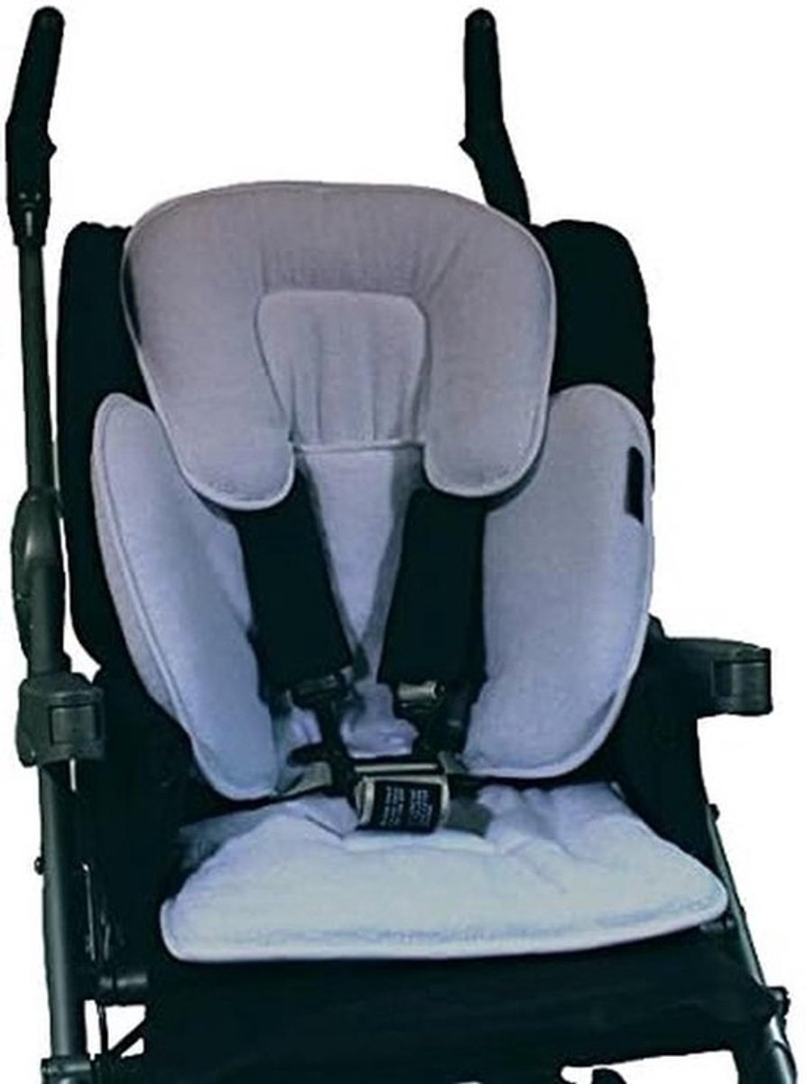Stoelverkleiner Adapter - Baby Inzetstuk - Veilig Vervoer - Zacht Katoen - 45x55x4 cm - Lichtgrijs