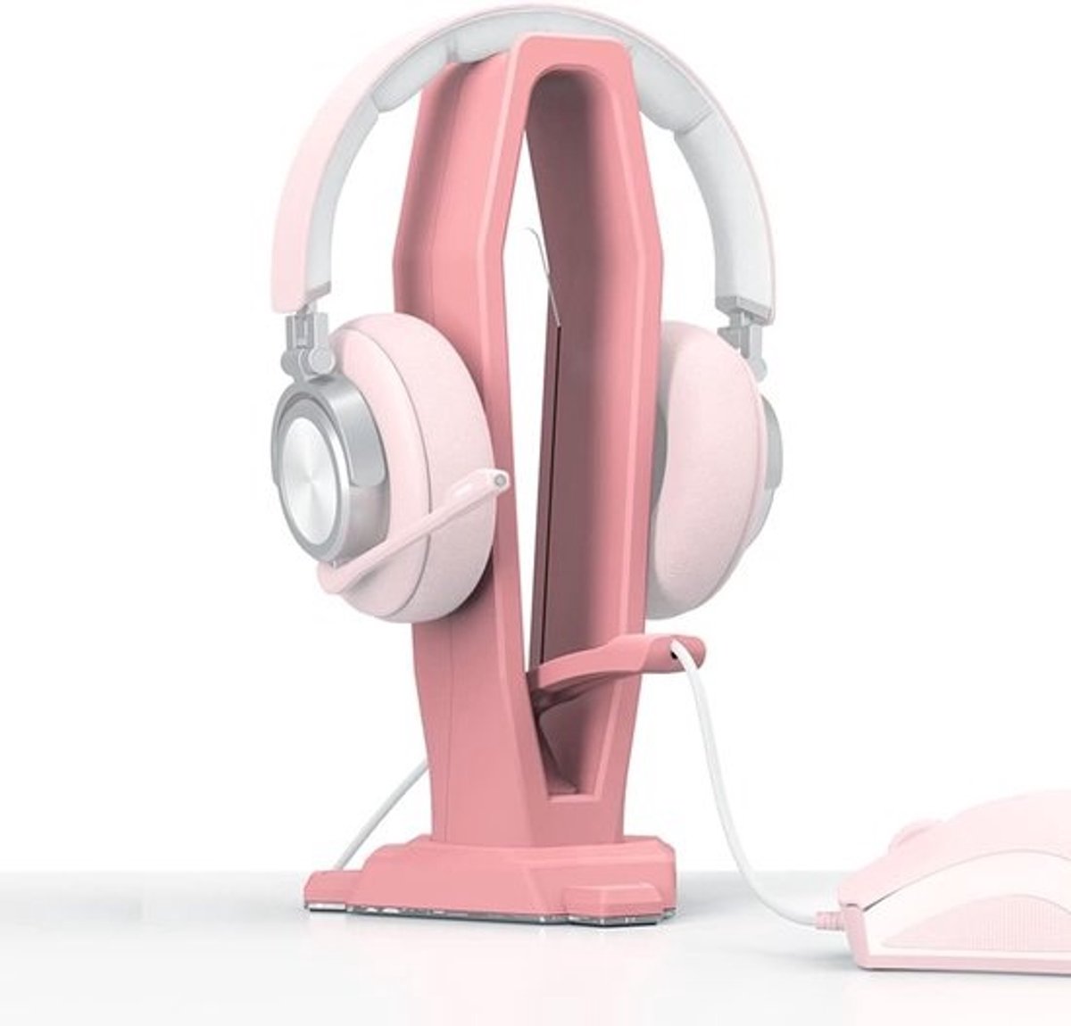 2-in-1 Headset Standaard met Muis Bungy - Bureau Organizer voor Gaming Accessoires