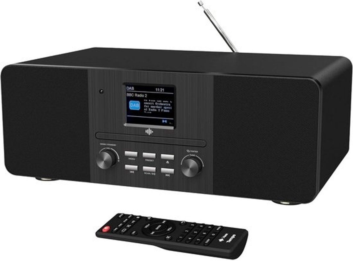 CD Speler Radio - Stereosysteem Thuis - Muziek Luisteren - Bluetooth DAB+ - 20 Watt - Zwart