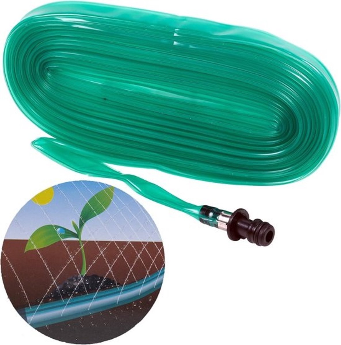 Set van 2 Geperforeerde Tuinslang (2x 7.5m) - Waterbesparende Zelfdoorlatende Sproeislang voor Irrigatie
