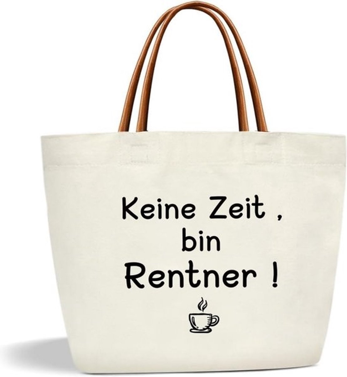 Stevige Katoenen Tas Dames - Grote Shopper met Lange Handvatten - Duurzaam & Herbruikbaar Cadeau