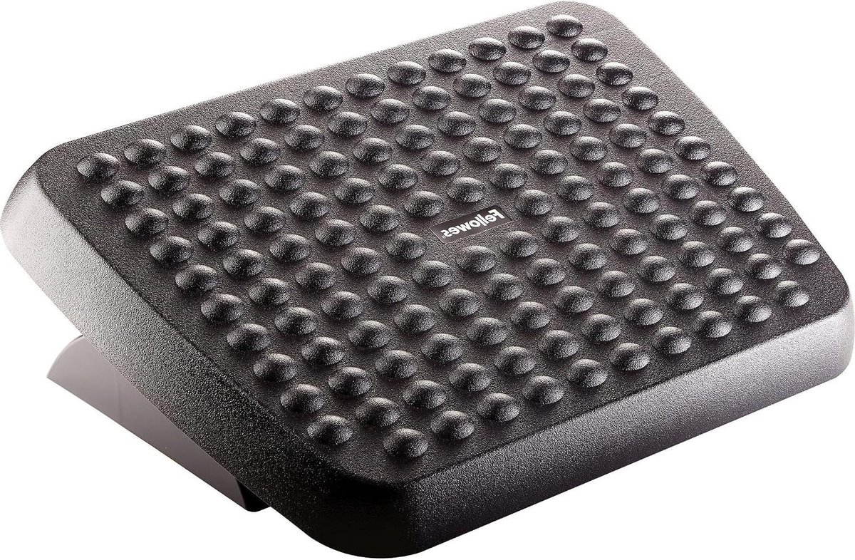 Voetensteun Bureau - Ergonomisch Voetbank - Comfortabel Zitten - Vrij Beweegbaar Platform - 42.5 x 30 cm - Zwart