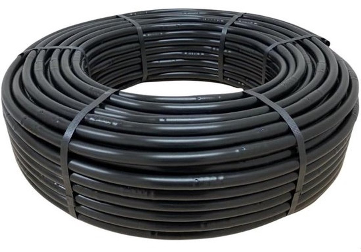 Druppelslang - Irriatie slang - Gazon bewateren - Zelfreinigende vleugels - 50 meter - Zwart