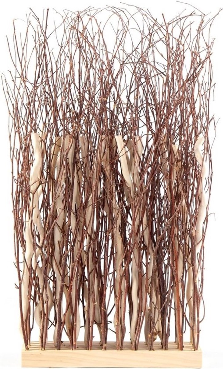 Natuurlijke Ruimteverdivider van Wilgenhout 78x40cm - Privacy Scherm en Decoratieve Scheidingswand