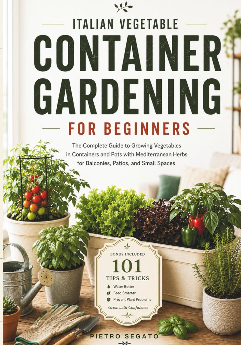 ITALIAN VEGETABLE CONTAINER GARDENING FOR BEGINNERS: The Complete Guide to Growing Vegetables in Containers and Pots - ShopVlot