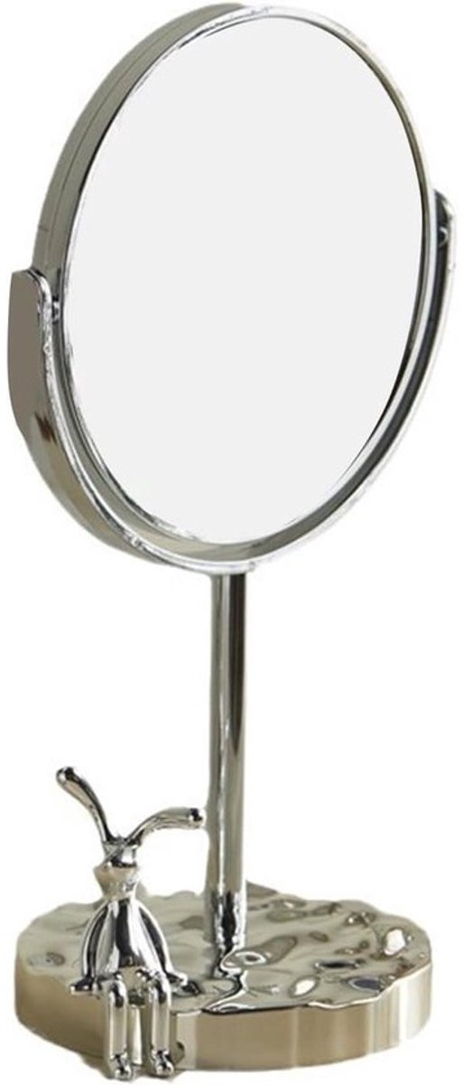 Make-up Spiegel - Cosmetische Spiegel - Nauwkeurige Make-up - Dubbelzijdig 1X 2X - 25L x 5W cm - Zilver