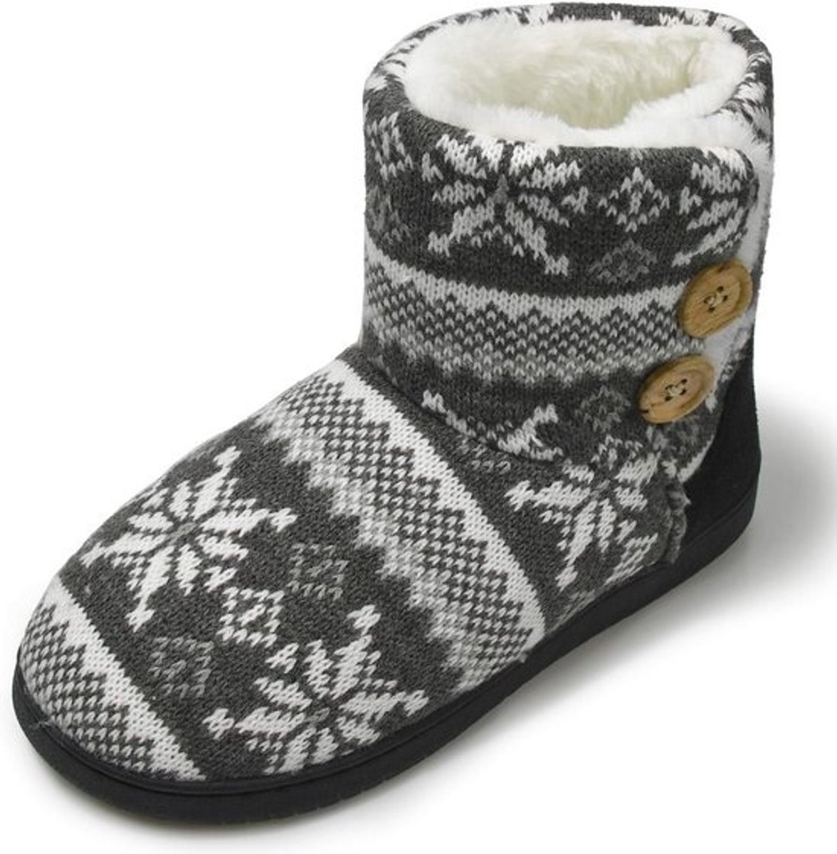 Mensen en Dames Slippers - Pluche Winterlaarzen met Warmte, Comfortabel en Antislip, Fluffy Gevlochten